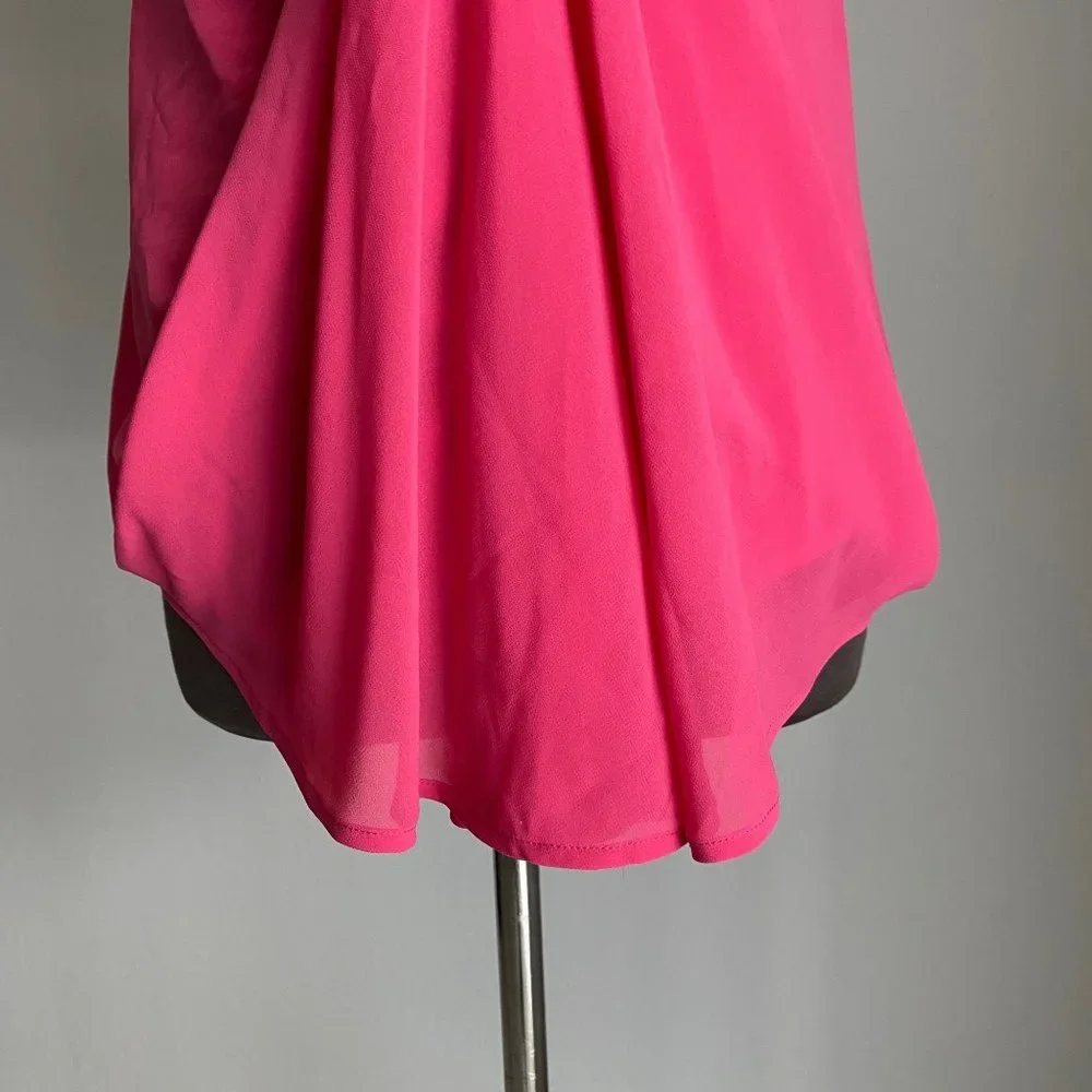 Marciano sz S Sleeveless spaghetti strap cropped high low detailed back blouse t - Picture 7 of 8